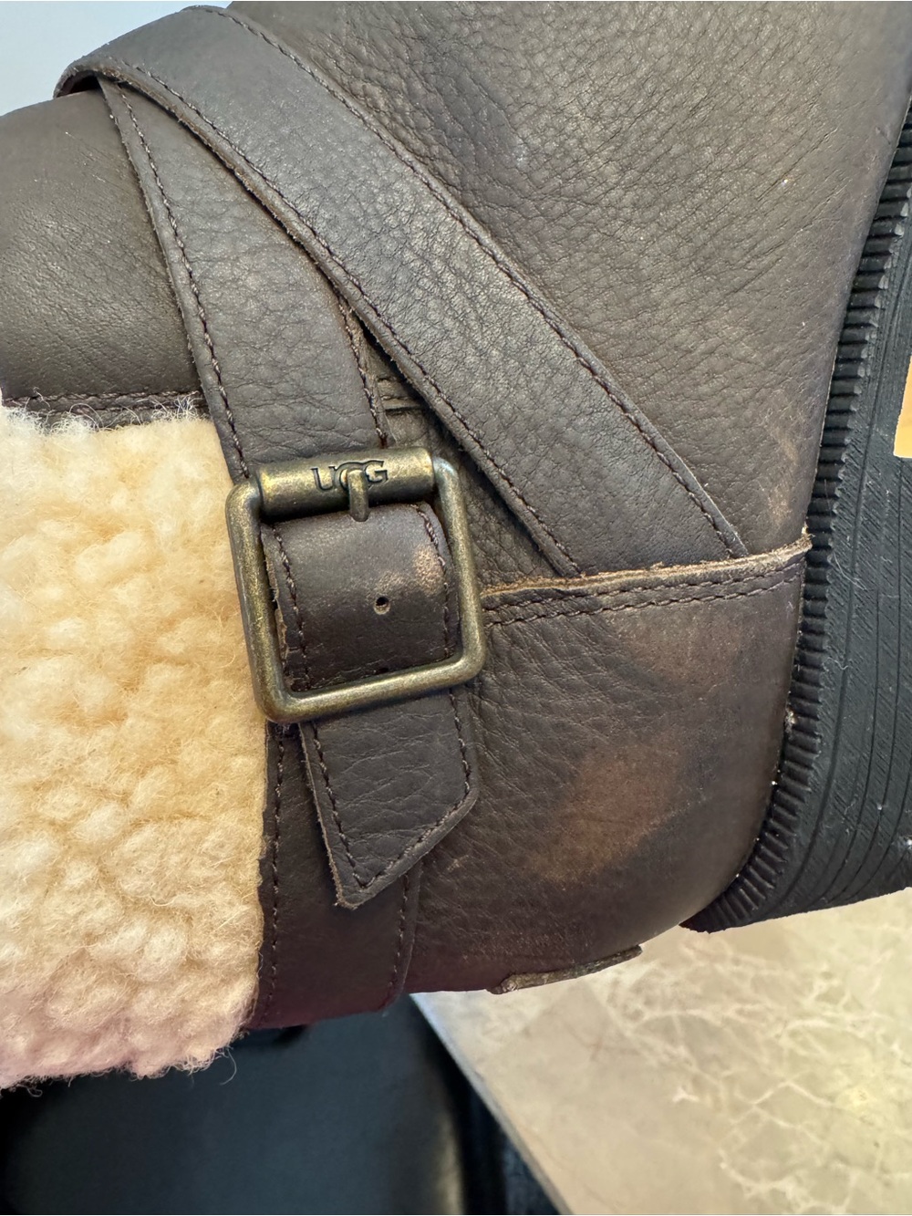 UGG Benson II Ankle Boots, Brown Leather, Women's 7.5 - Picture 7 of 12